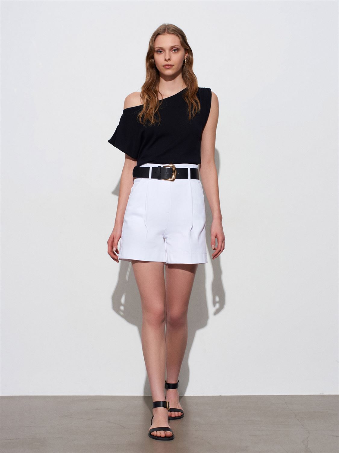 Elegant lyocellblus - Svart