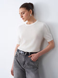 Minimal lyocell blouse - Ecru