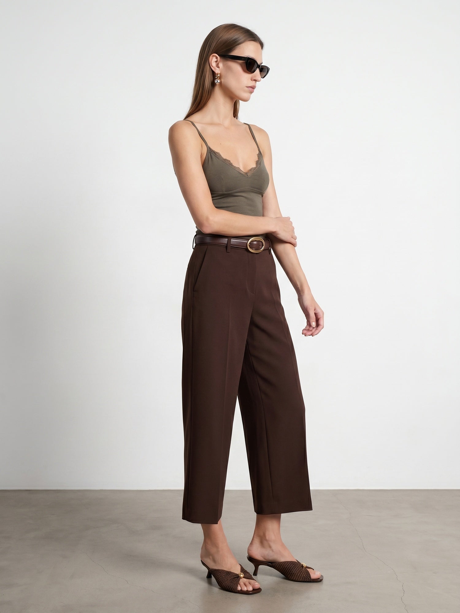 Elegant spetstopp  – Khaki