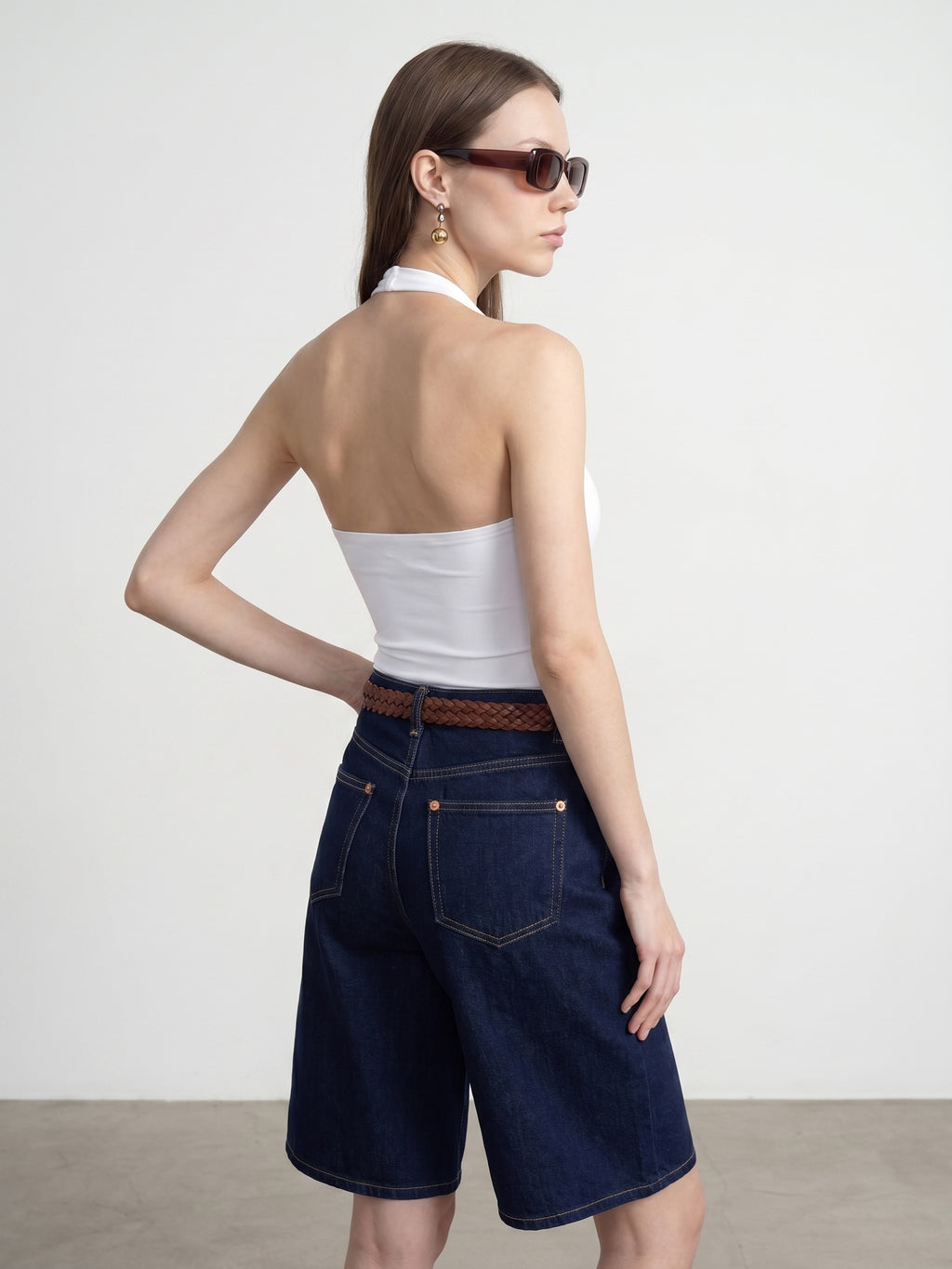 Halterneck bodysuit - Vit