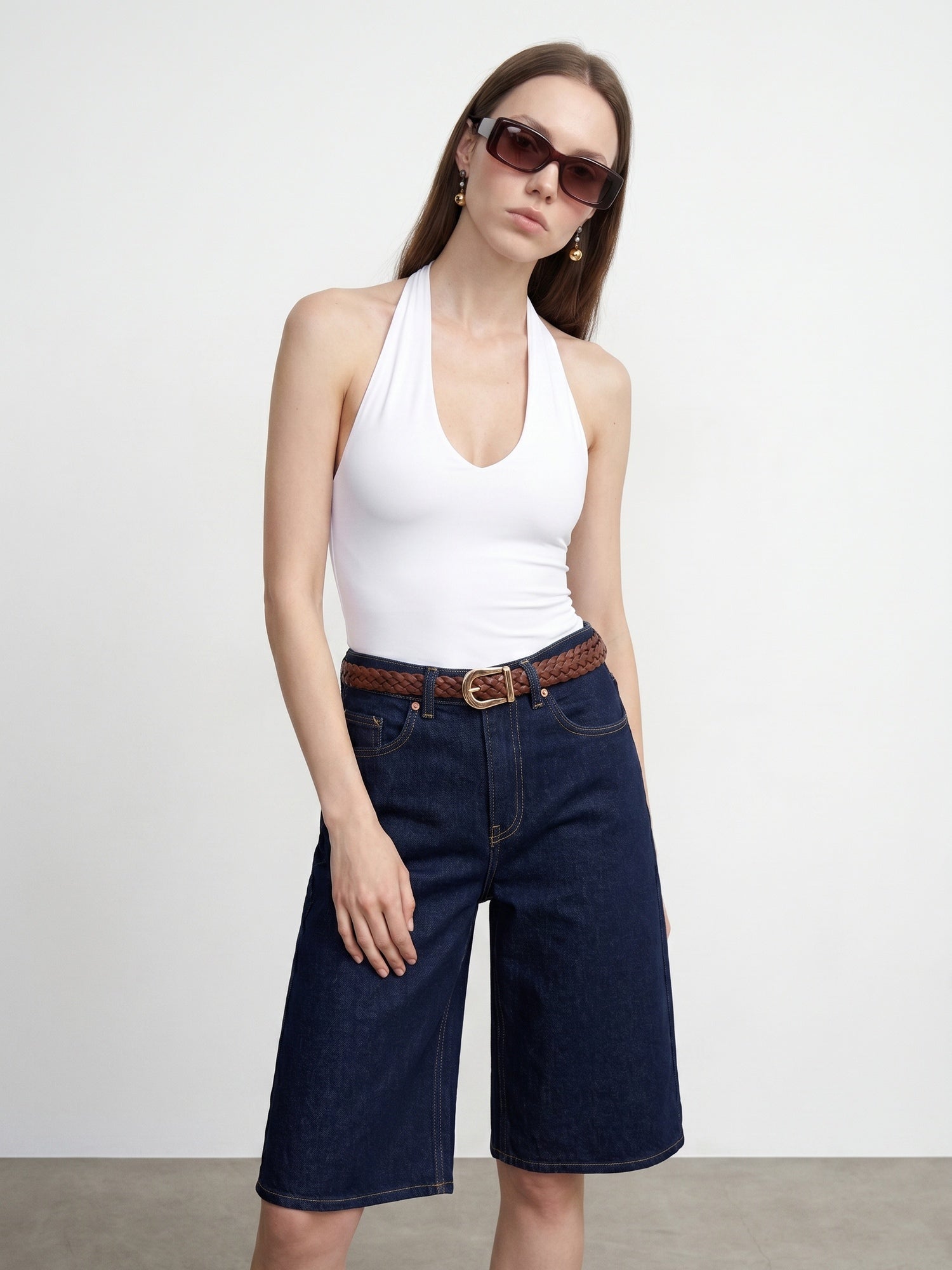 Halterneck bodysuit - Vit