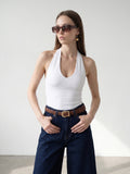 Halterneck bodysuit - Vit