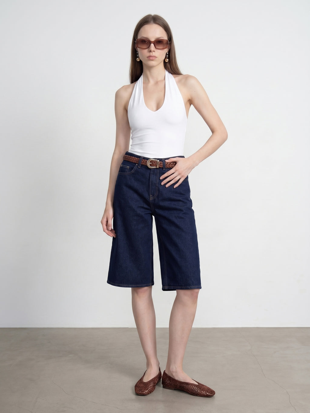 Halterneck bodysuit - Vit