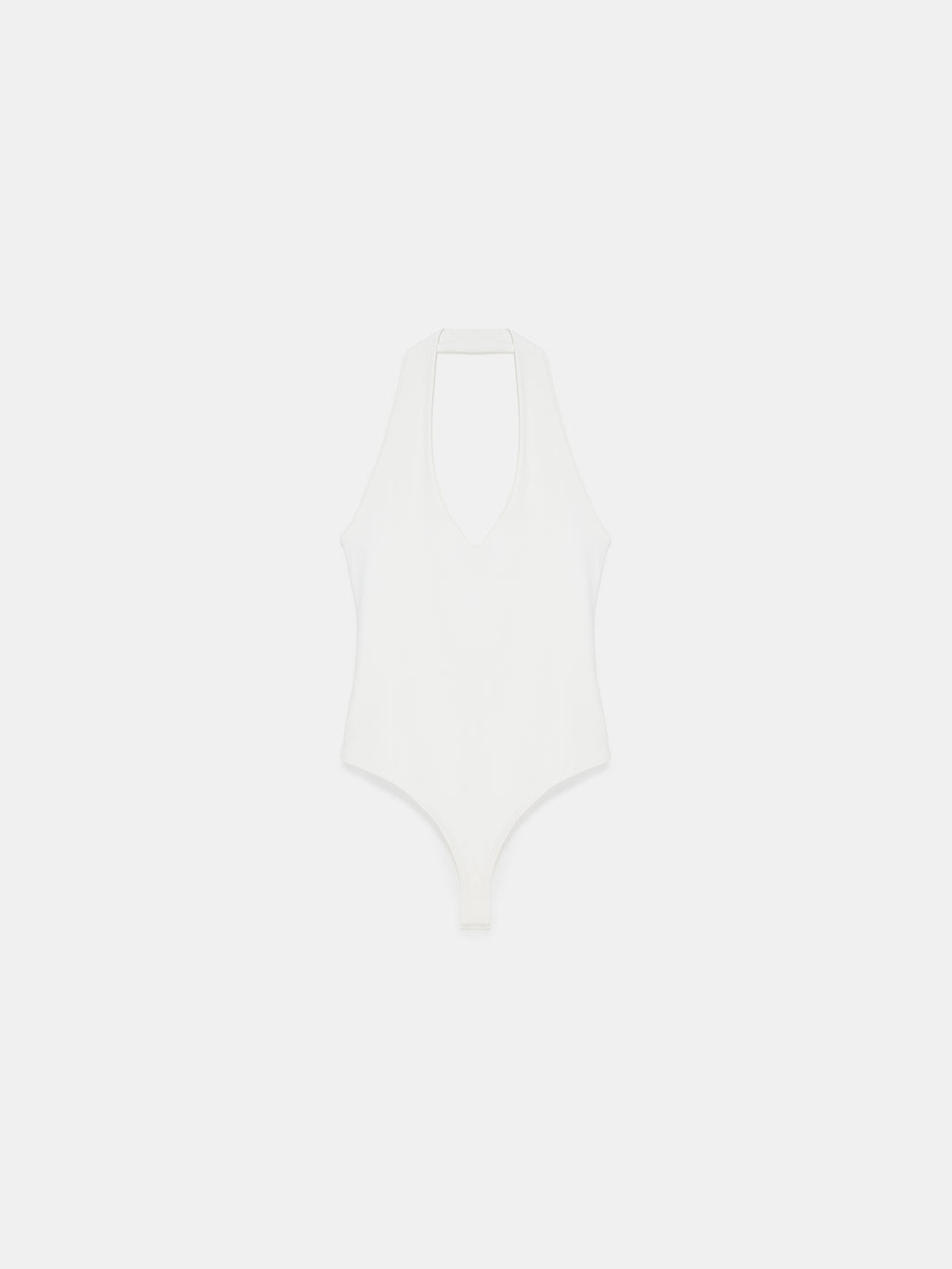 Halterneck bodysuit - Ekru