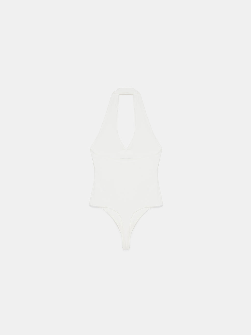 Halterneck bodysuit - Ekru