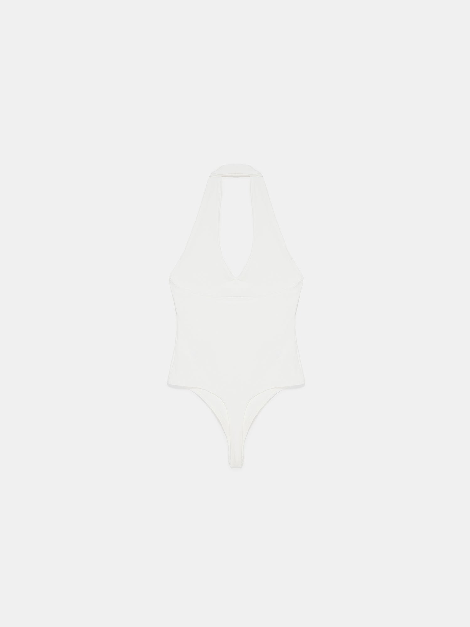 Halterneck bodysuit - Ekru