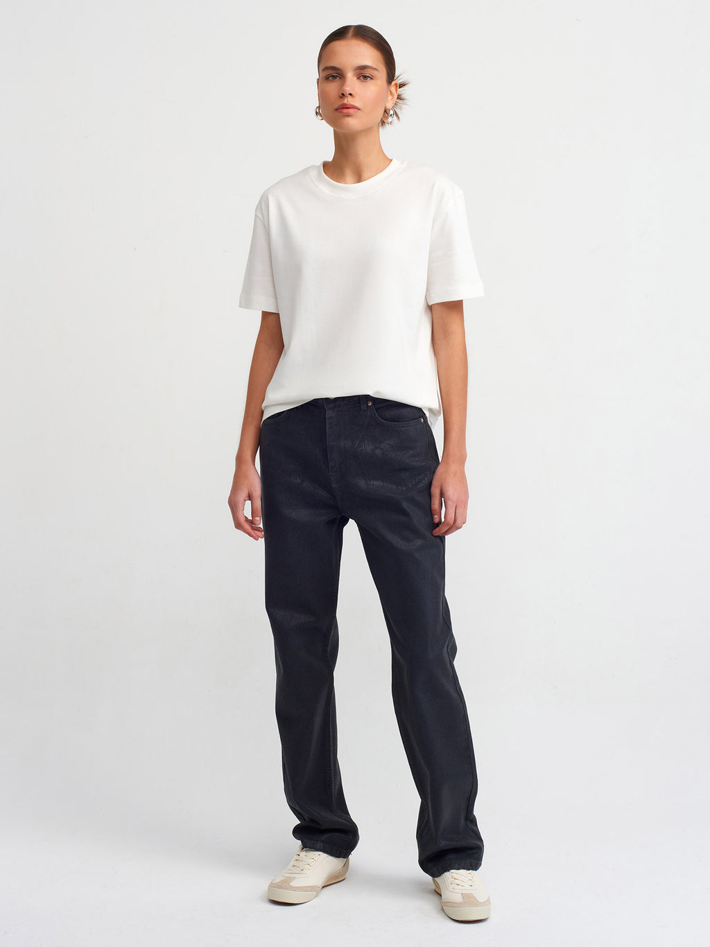 T-shirt i 100 % bomull - Ekru