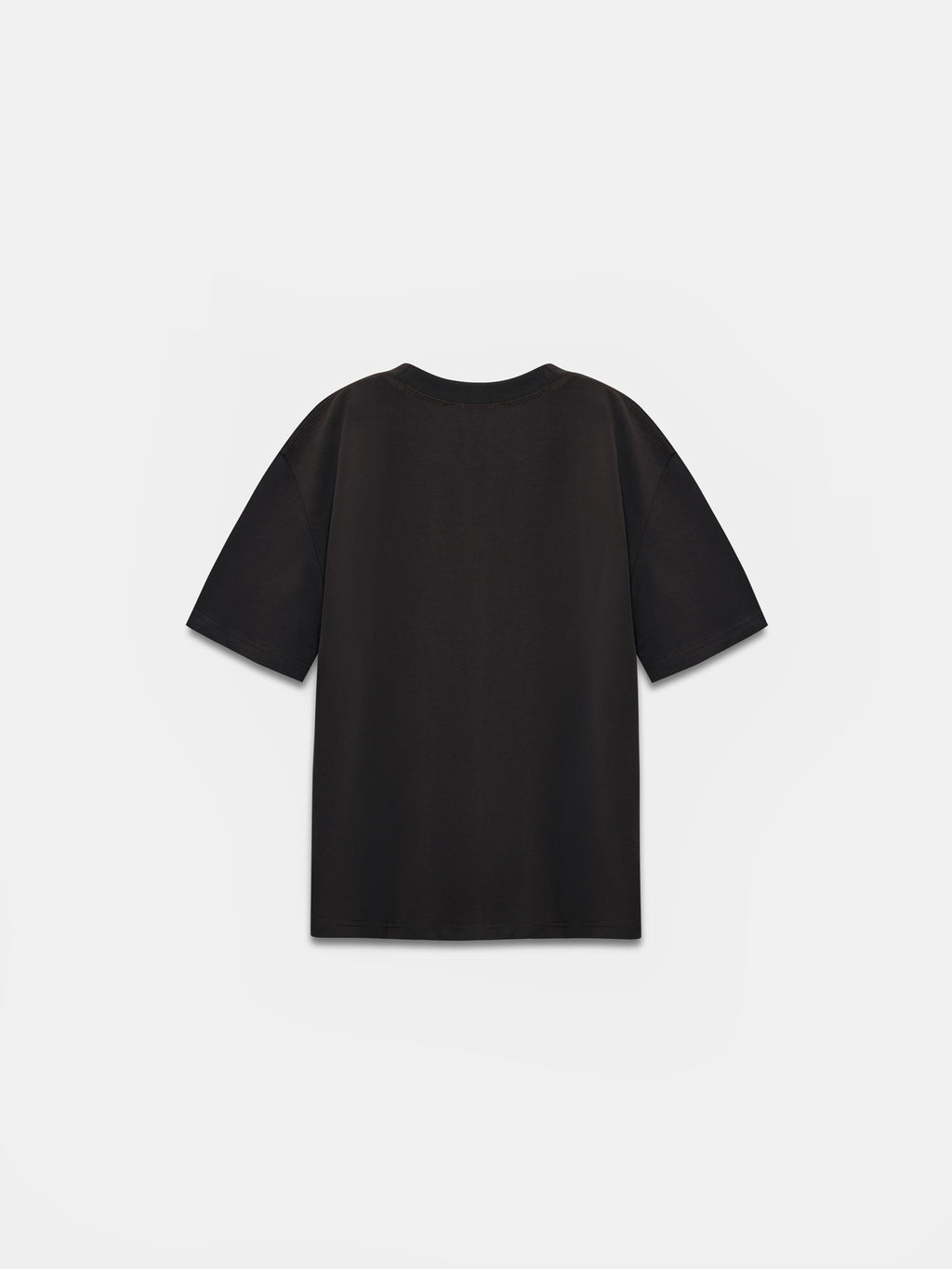 T-shirt i 100 % bomull - Mörkbrun