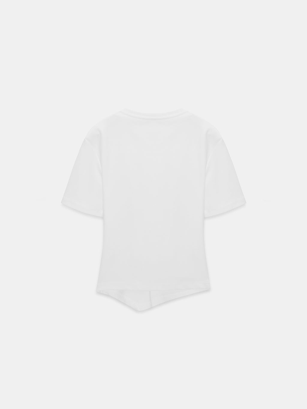 Basic T-shirt med Dekorativ Detalj – Vit