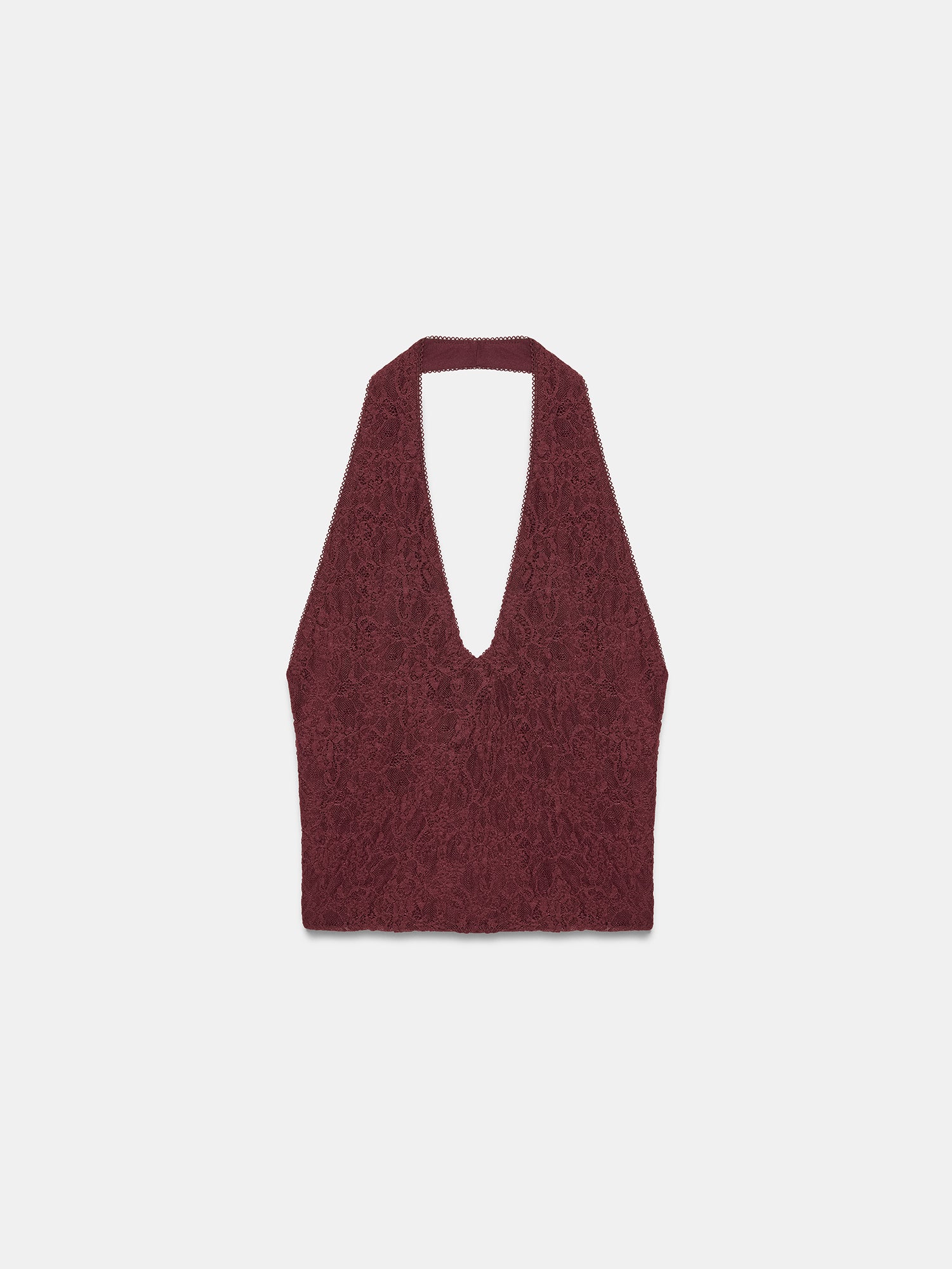 Halterneck spetstopp - Bordeaux