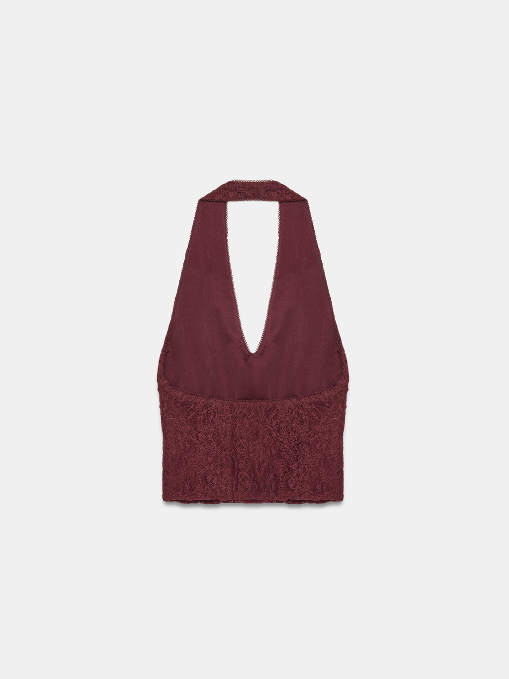 Halterneck spetstopp - Bordeaux