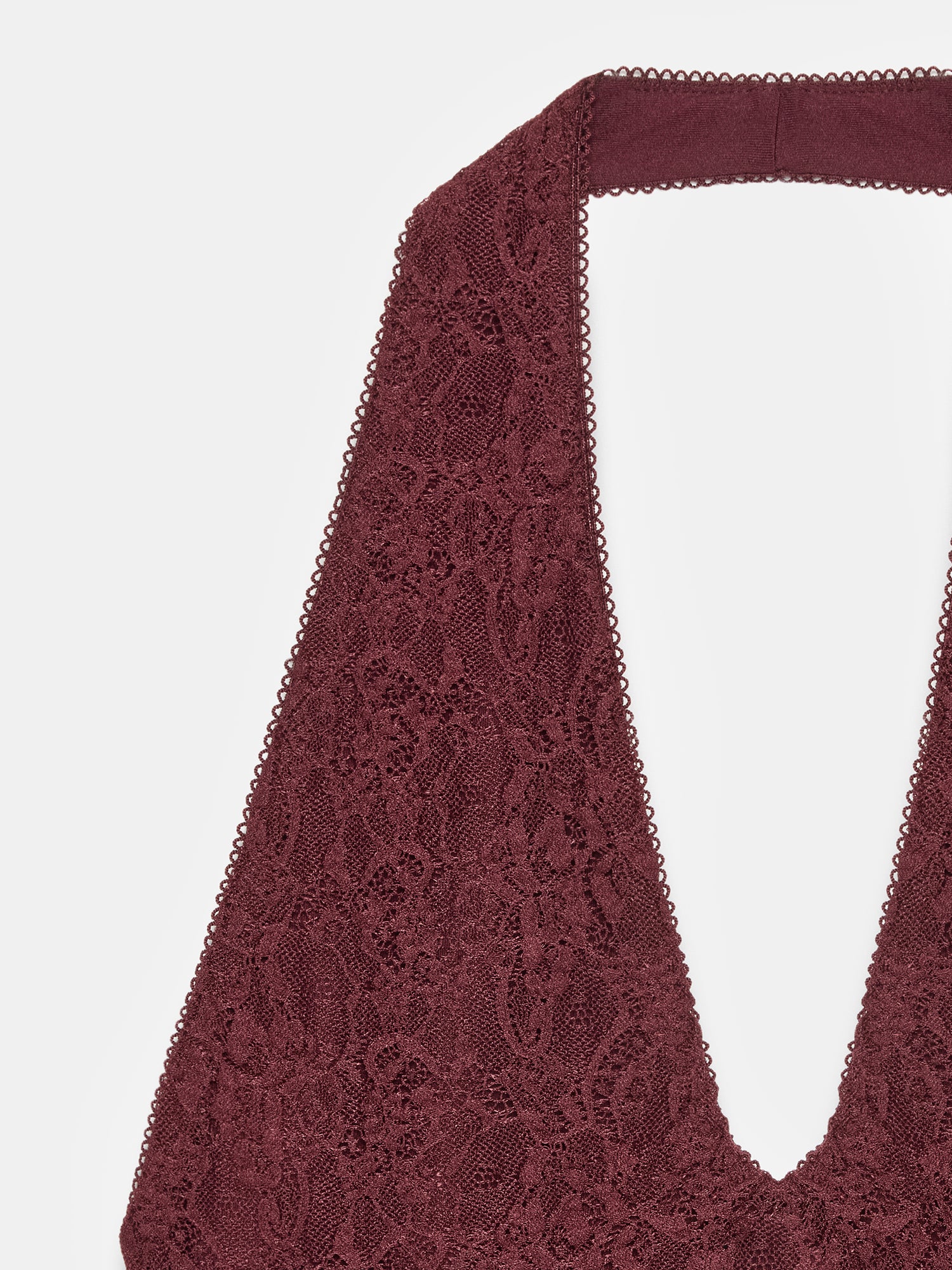 Halterneck spetstopp - Bordeaux