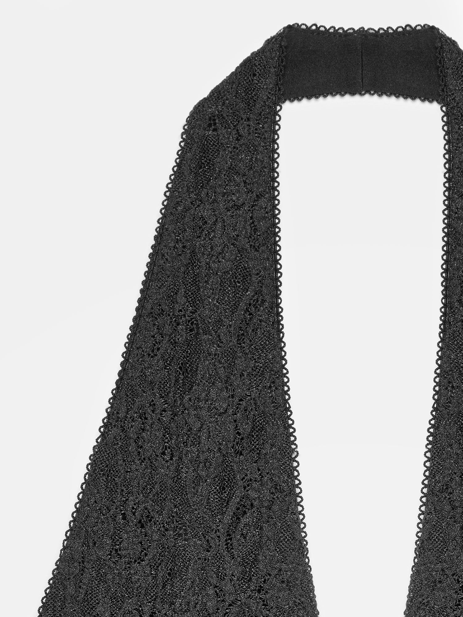 Halterneck spetstopp – Svart