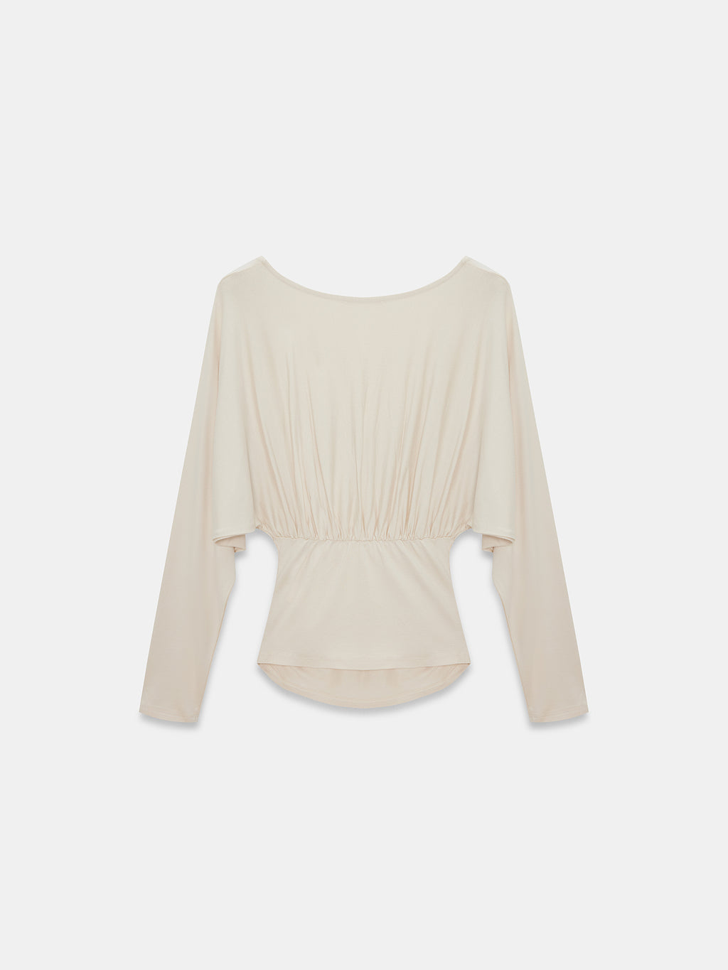 Draperad topp med V-ringning - Stone