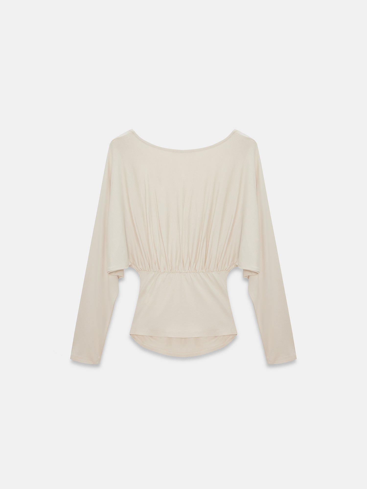 Draperad topp med V-ringning - Stone