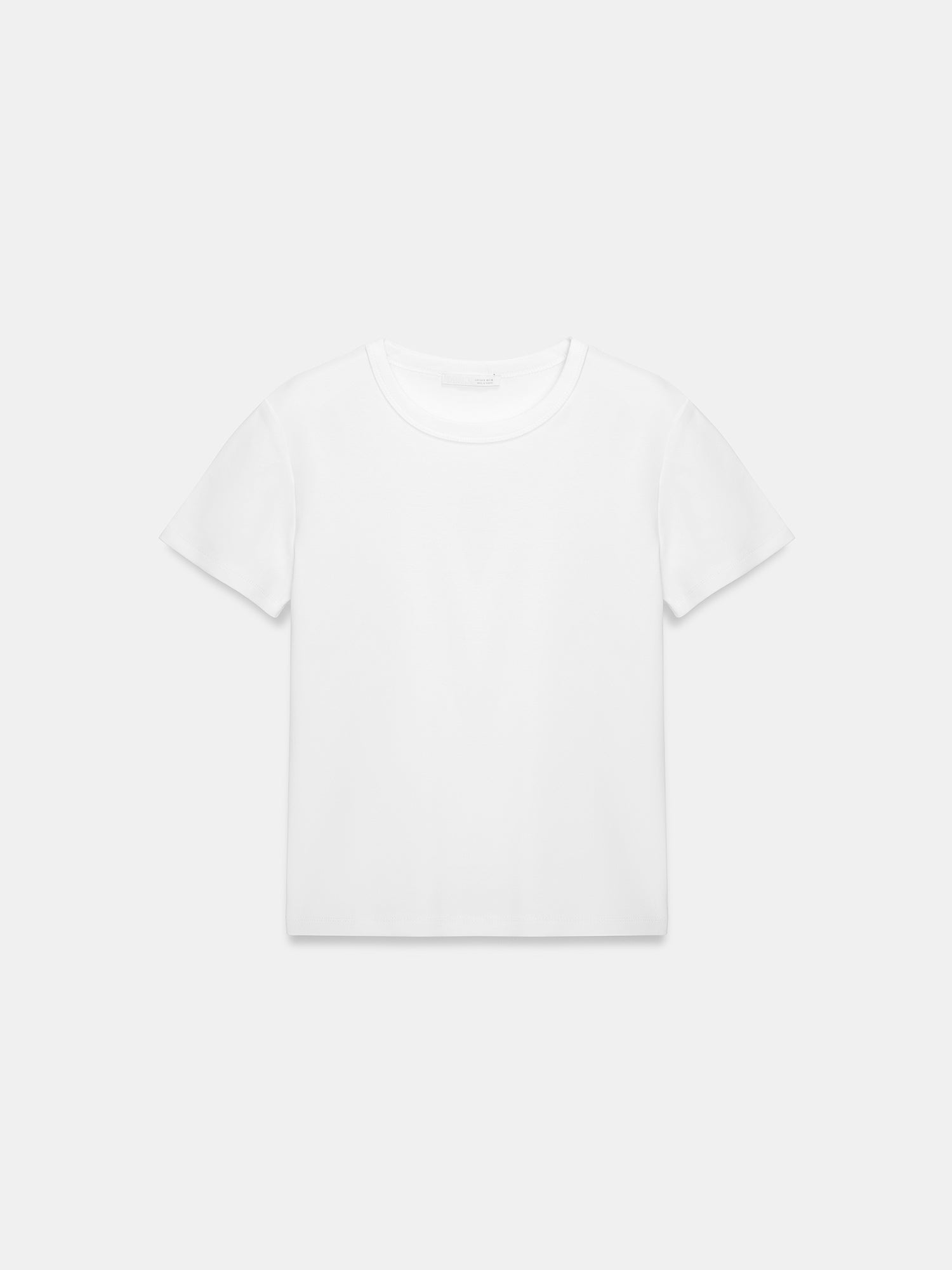 T-shirt med Rund Halsringning – Vit