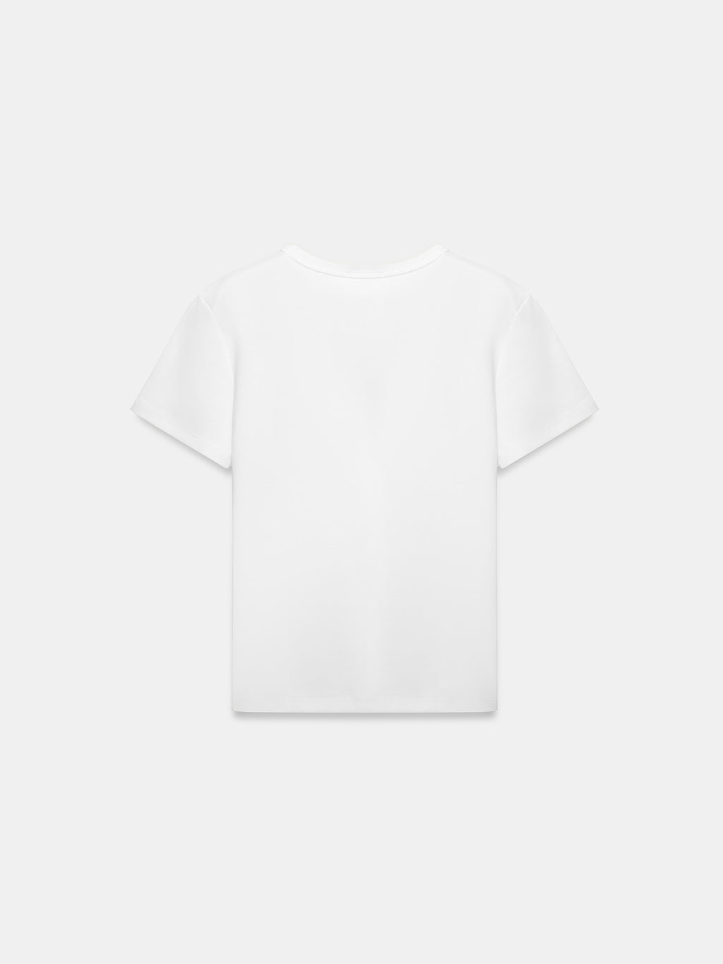 T-shirt med Rund Halsringning – Vit