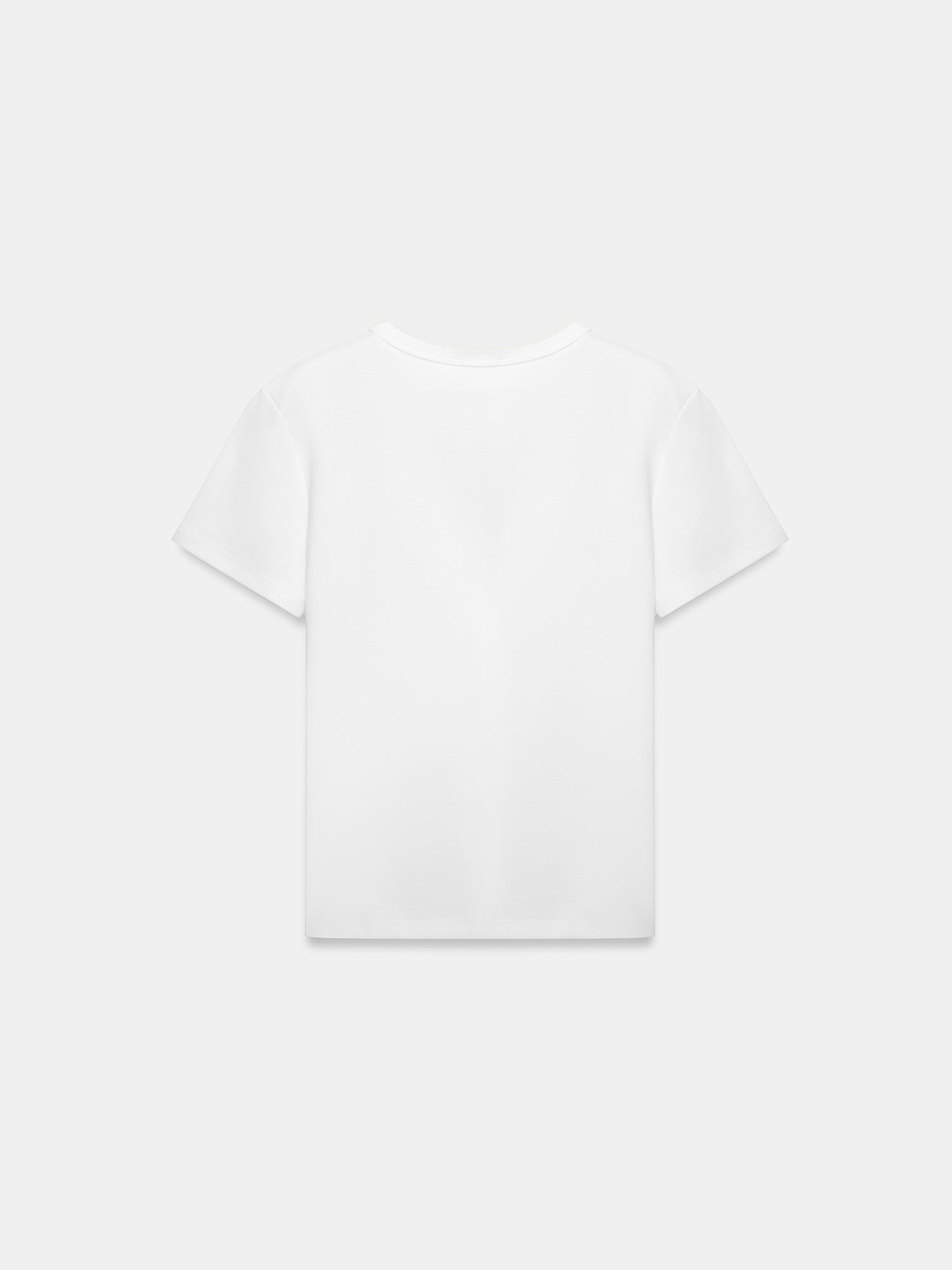 T-shirt med Rund Halsringning – Vit