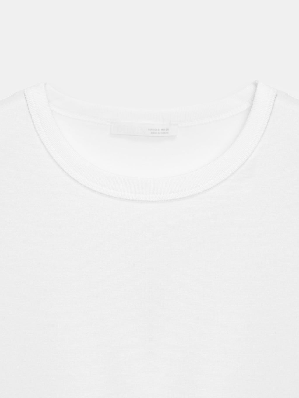 T-shirt med Rund Halsringning – Vit