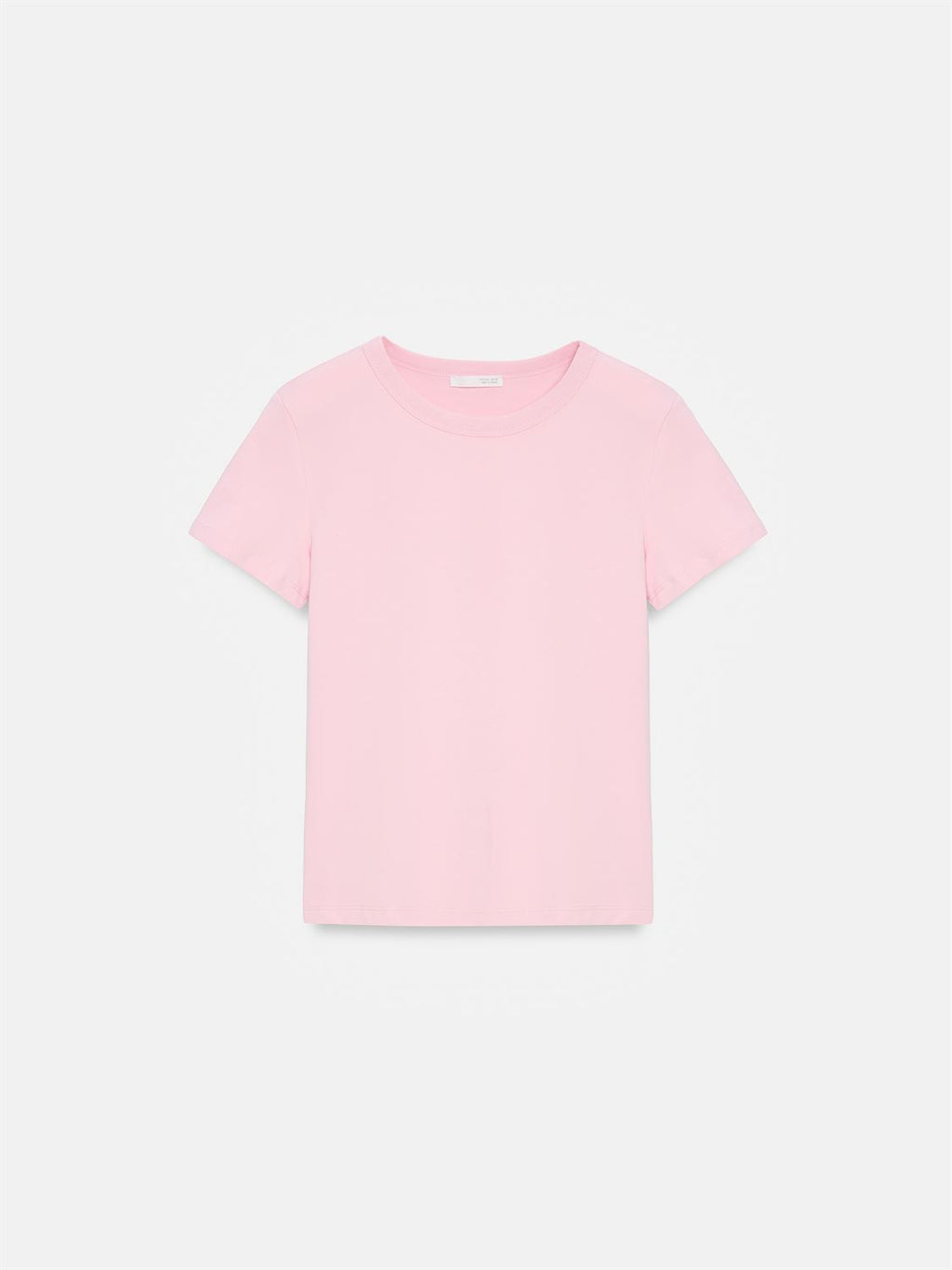 T-shirt med Rund Halsringning - Puderrosa