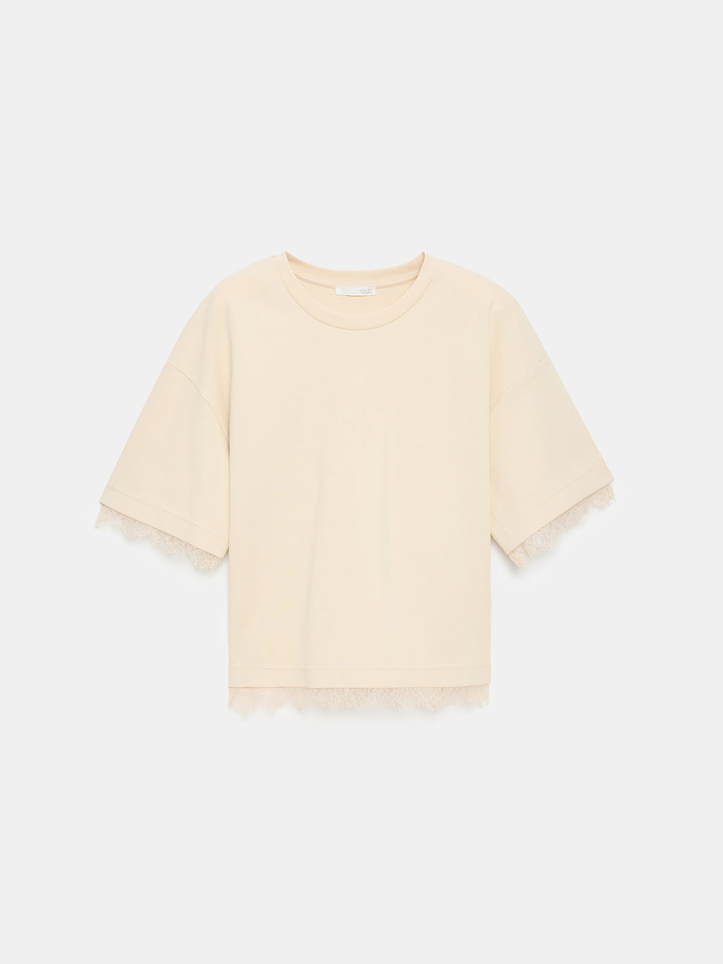 T-shirt med spetskant – Sten