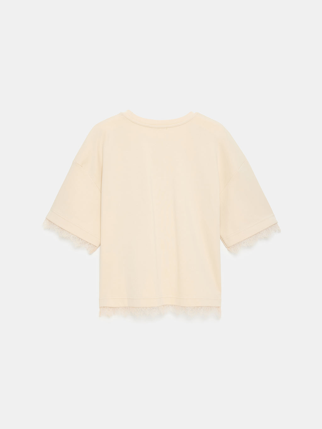 T-shirt med spetskant – Sten