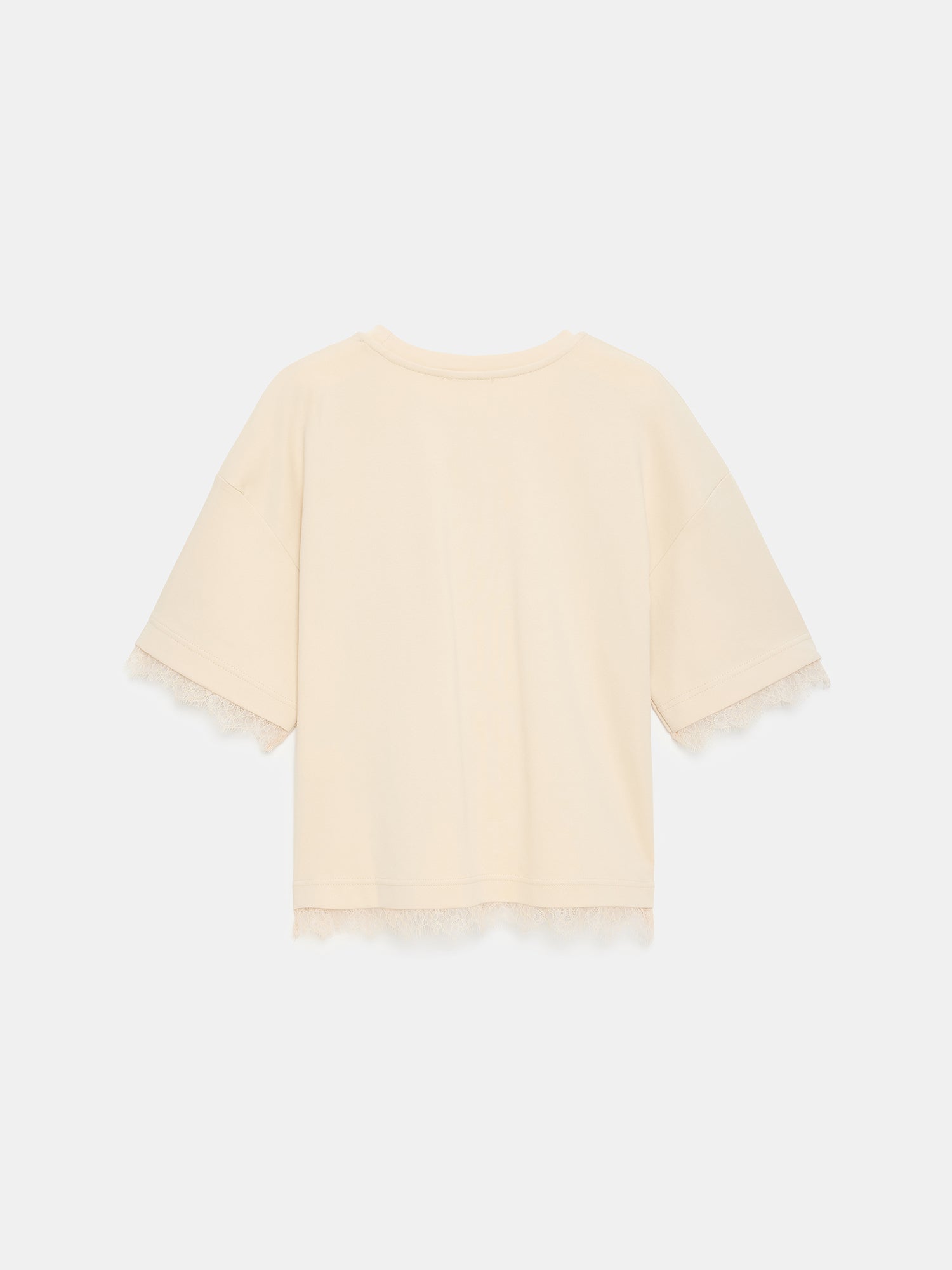 T-shirt med spetskant – Sten