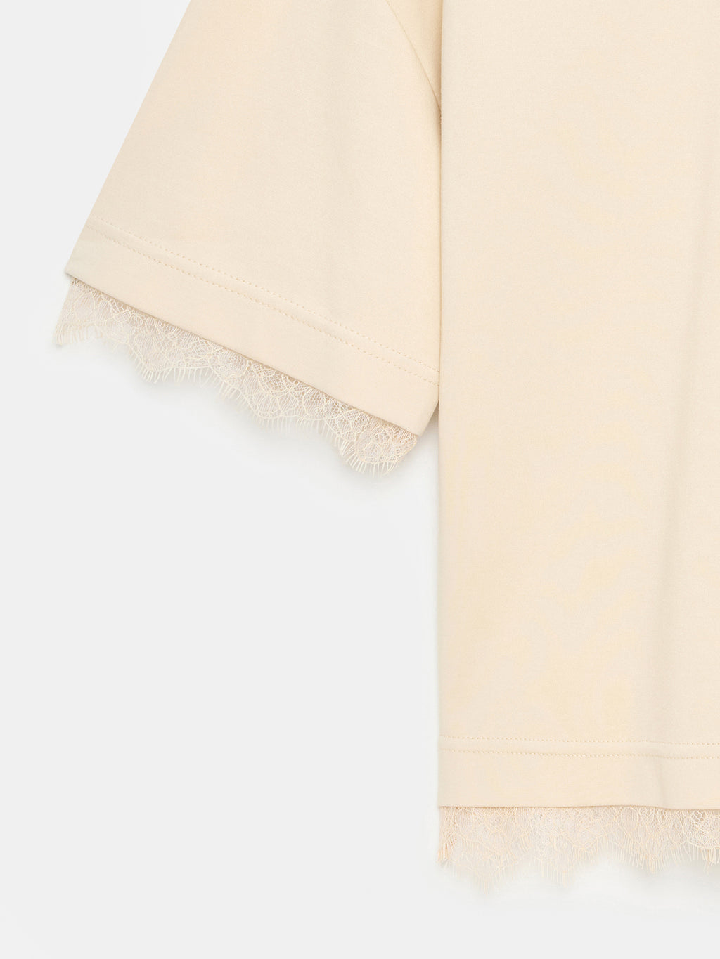 T-shirt med spetskant – Sten