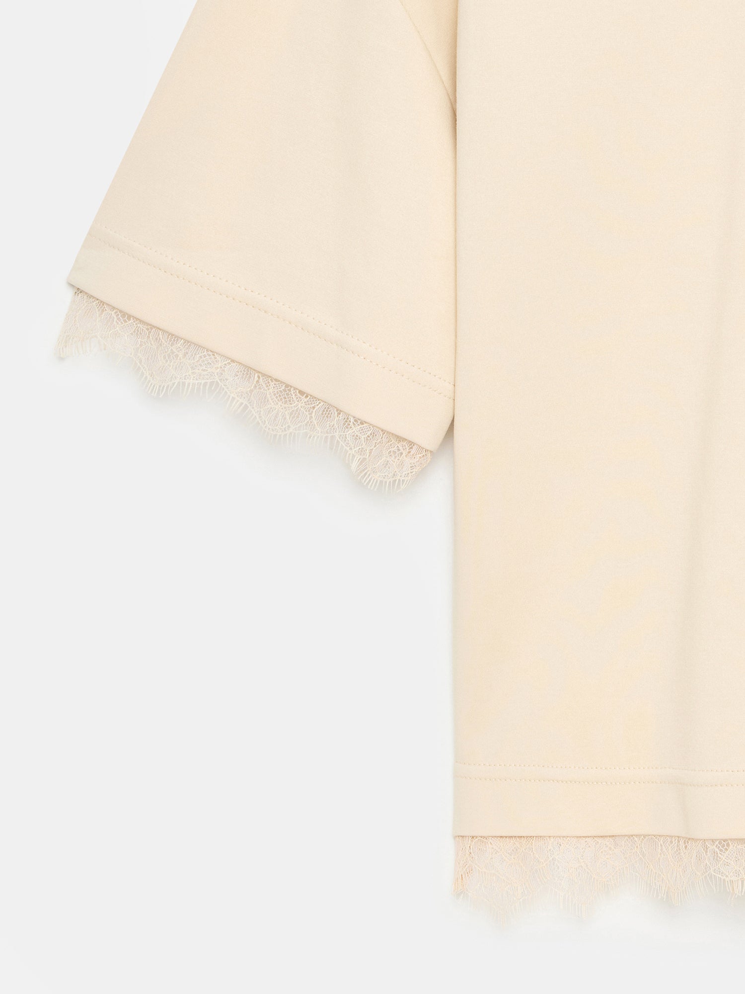 T-shirt med spetskant – Sten