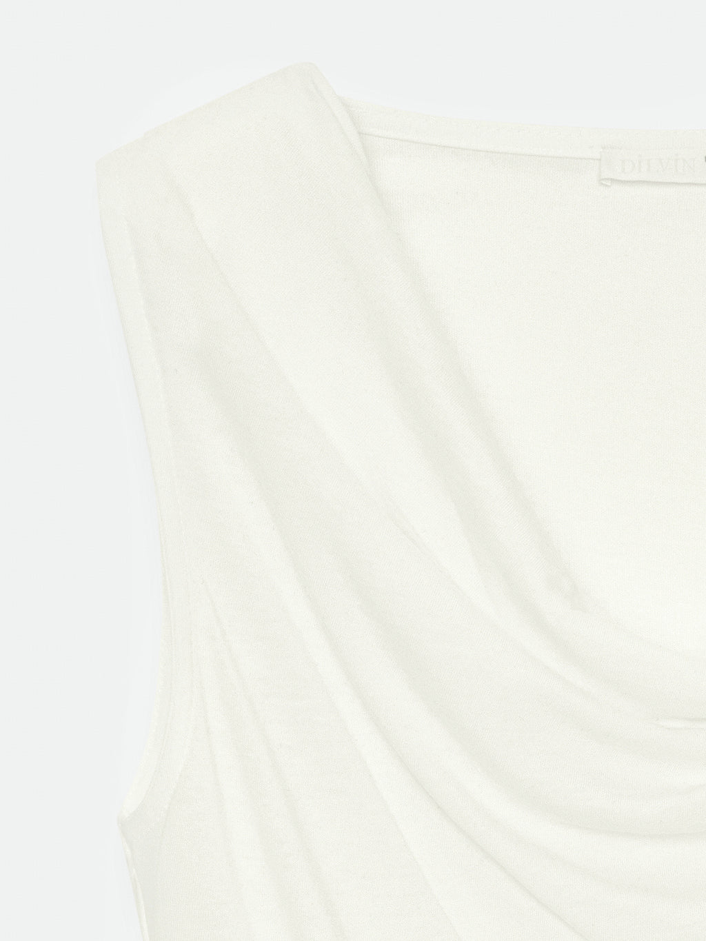 Draperad lyocelltopp - Ecru