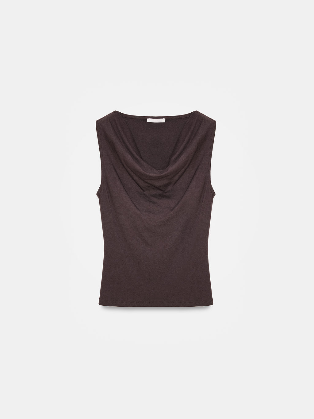Draperad lyocelltopp - Mörkbrun