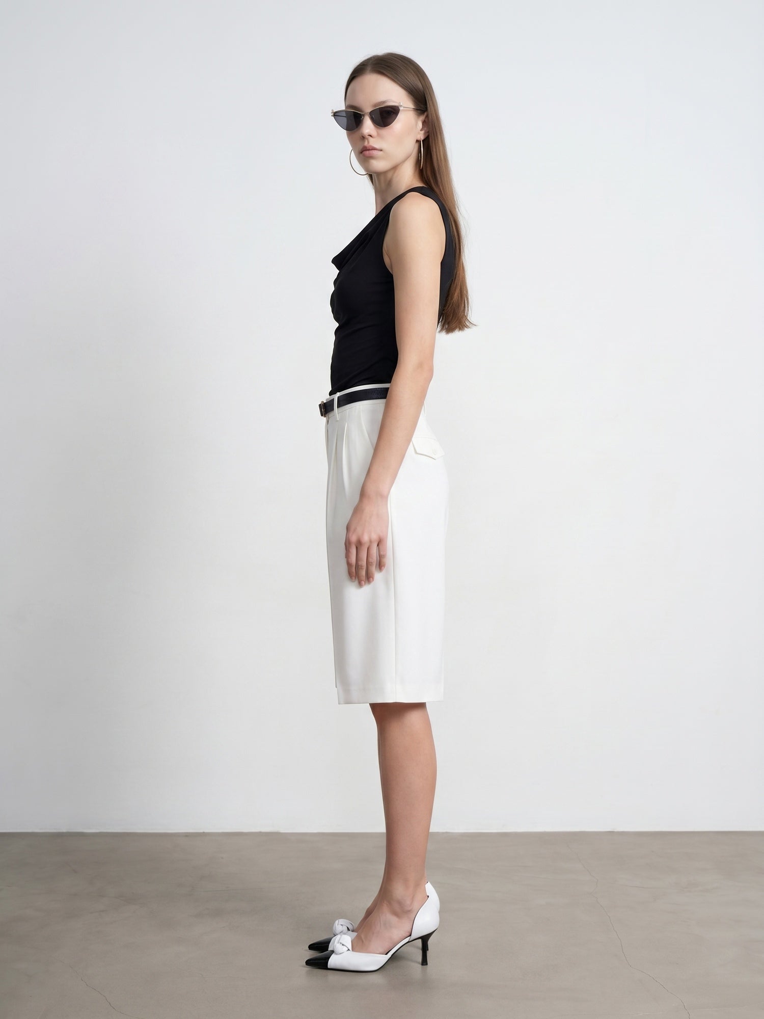 Draperad lyocelltopp - Svart