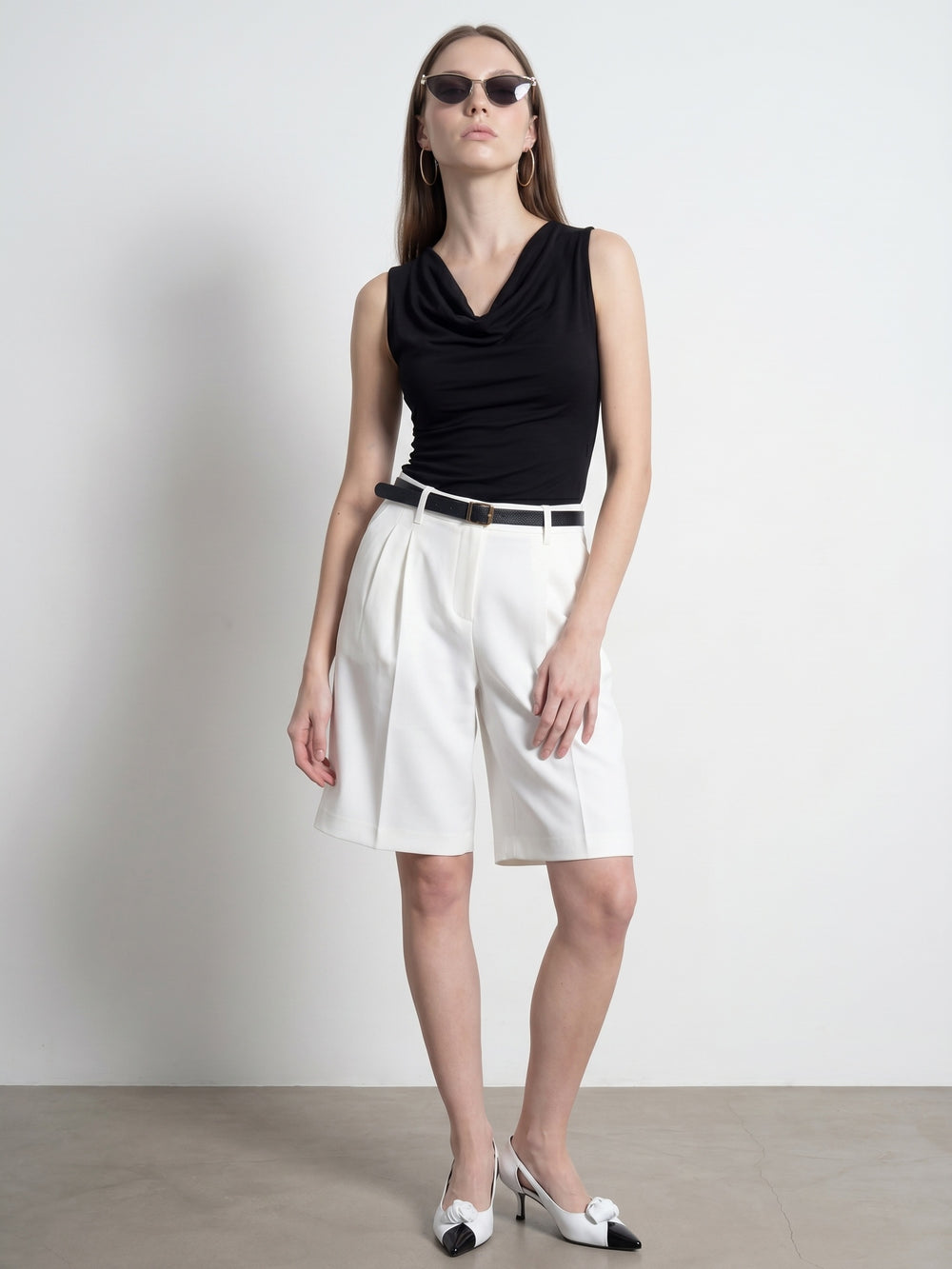 Draperad lyocelltopp - Svart