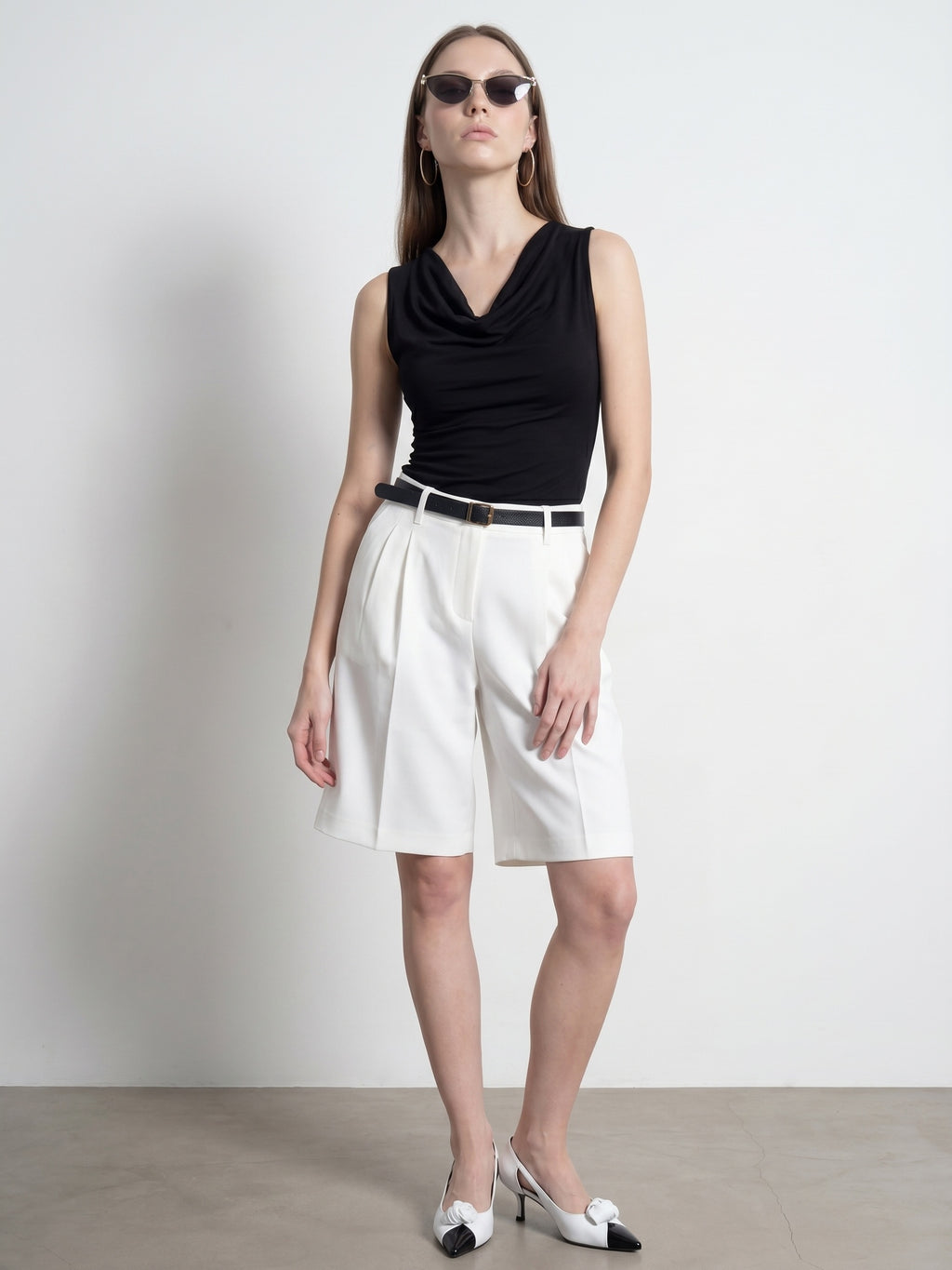 Draperad lyocelltopp - Svart