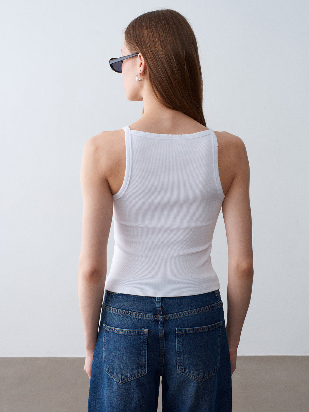 Halterneck topp - Vit