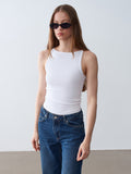 Halterneck topp - Vit