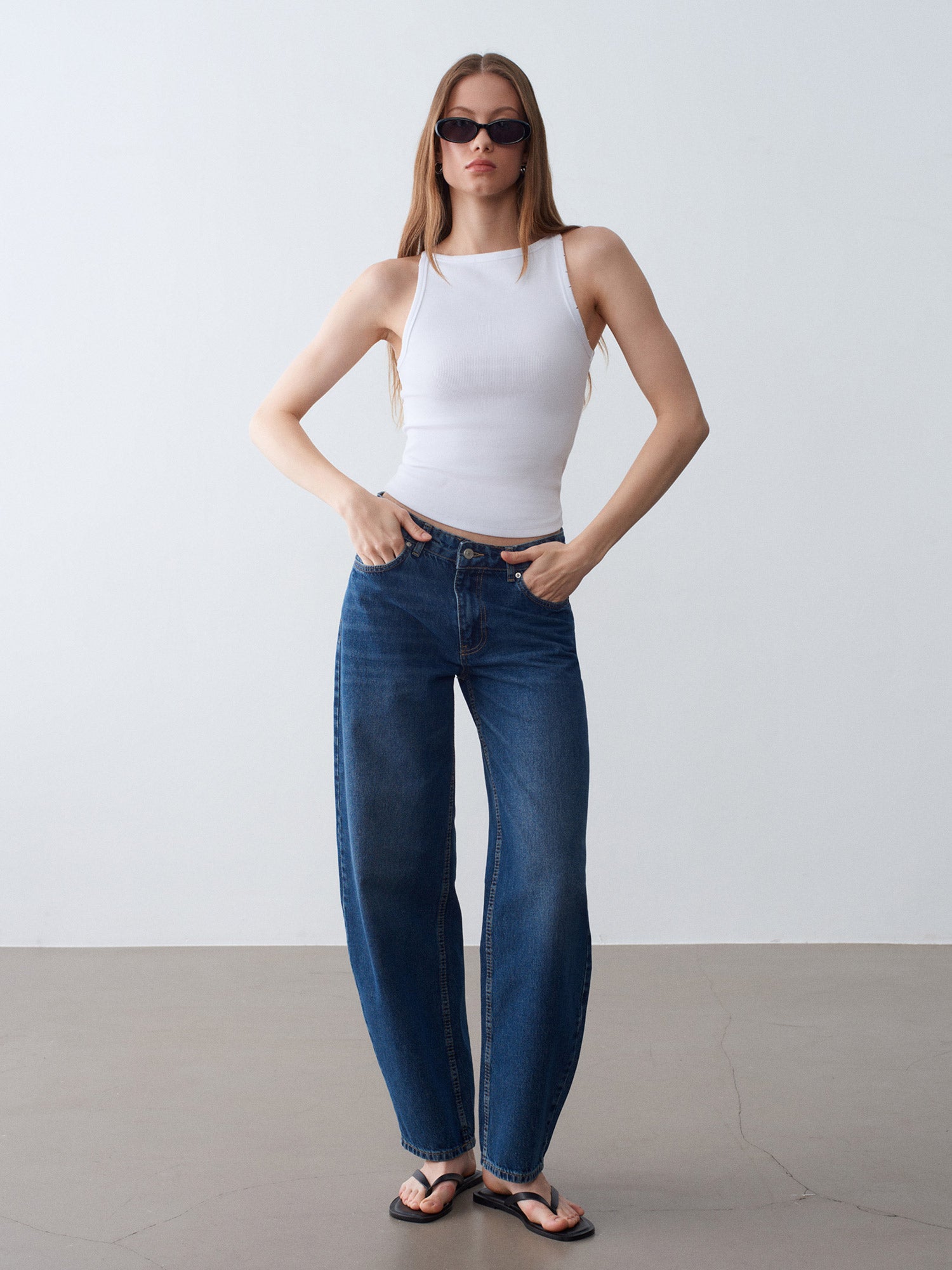 Halterneck topp - Vit
