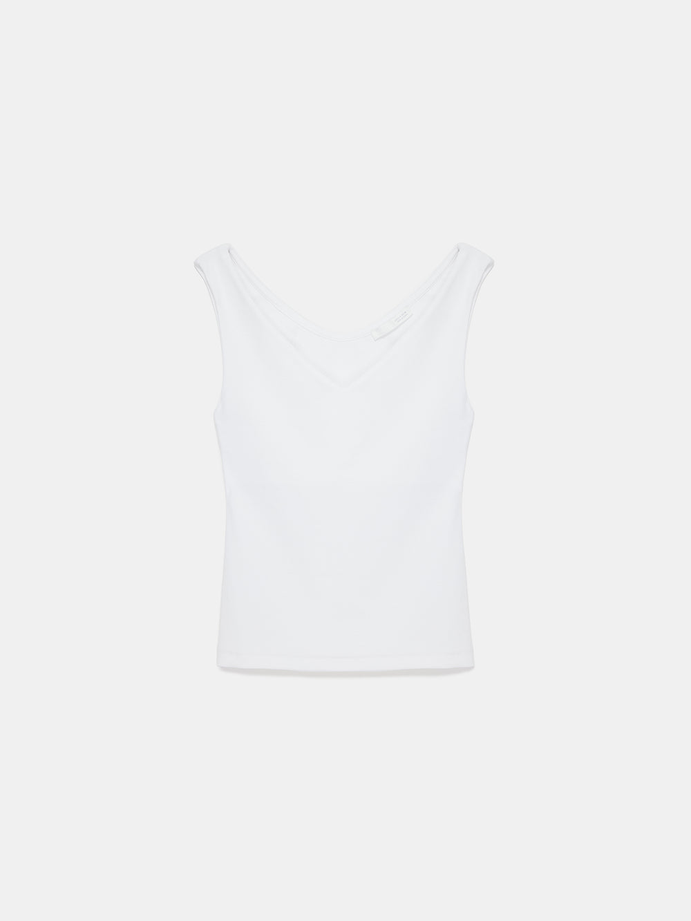 Essential V-ringad topp – Vit