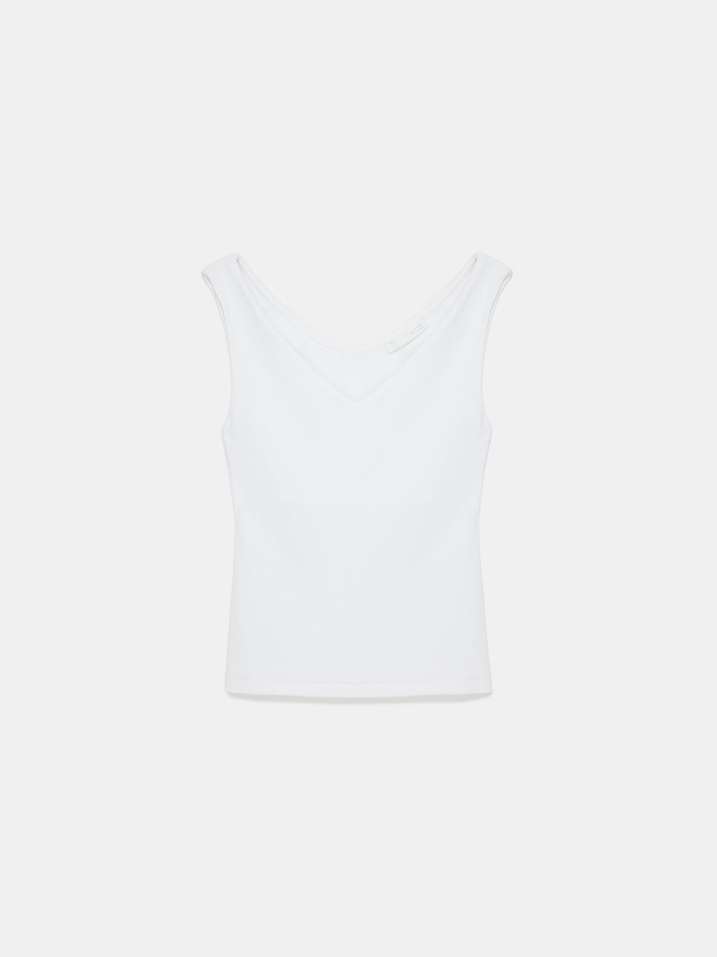 Essential V-ringad topp – Vit
