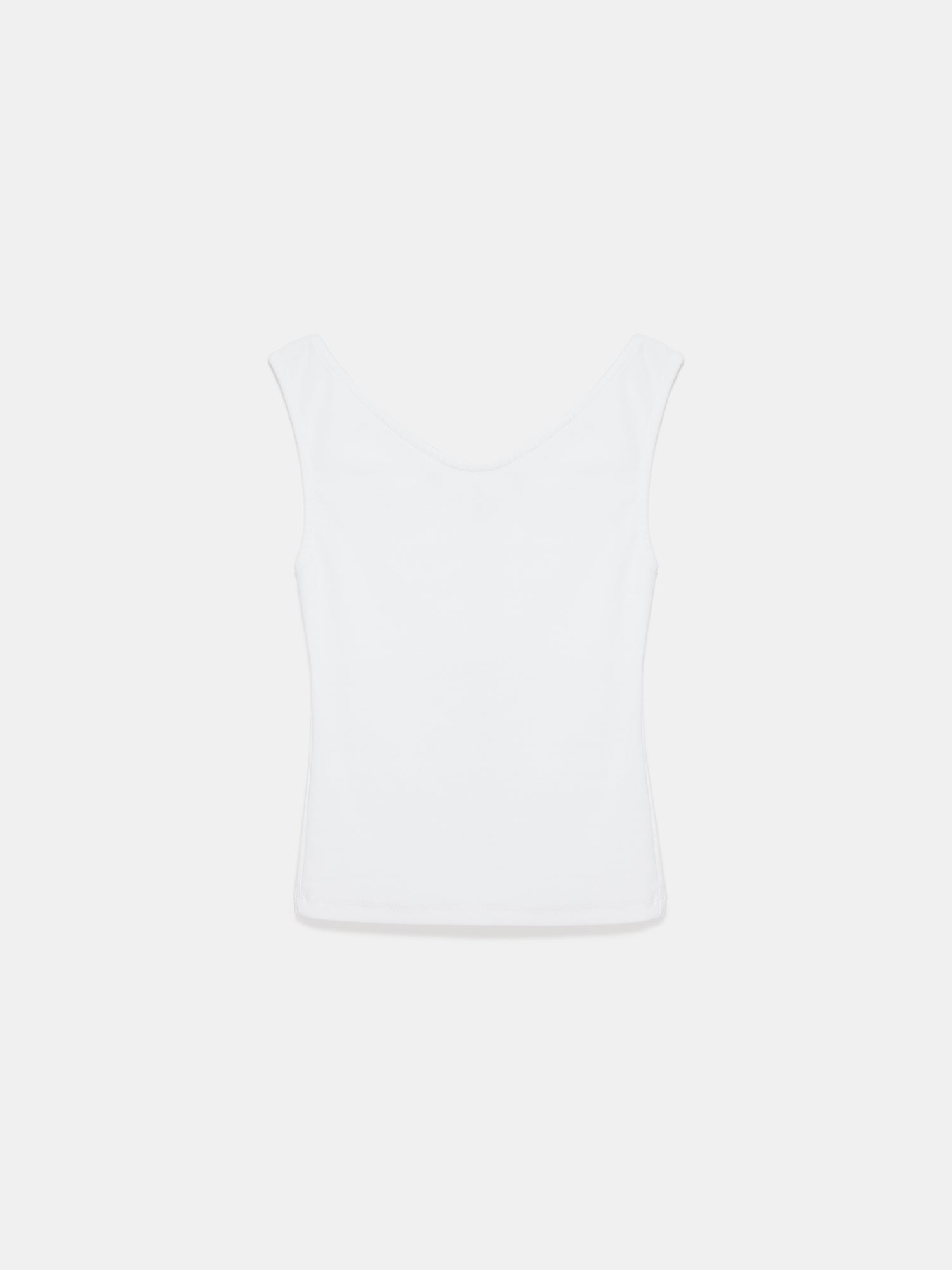 Essential V-ringad topp – Vit