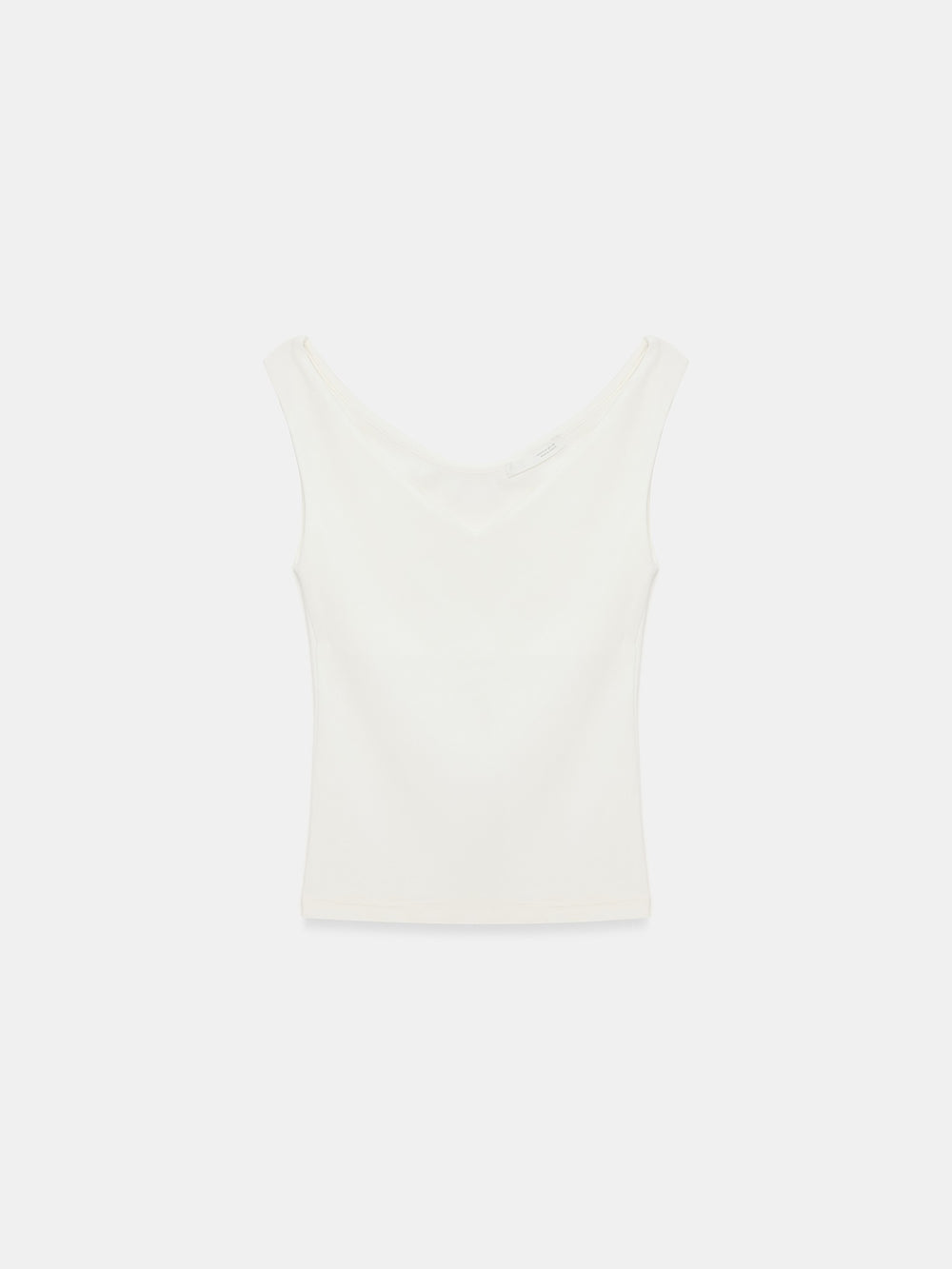 Essential V-ringad topp – Ecru