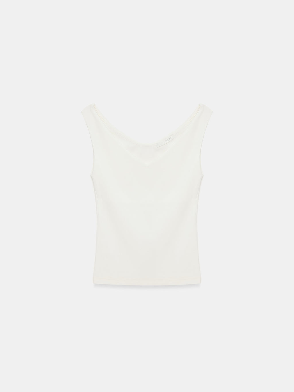 Essential V-ringad topp – Ecru