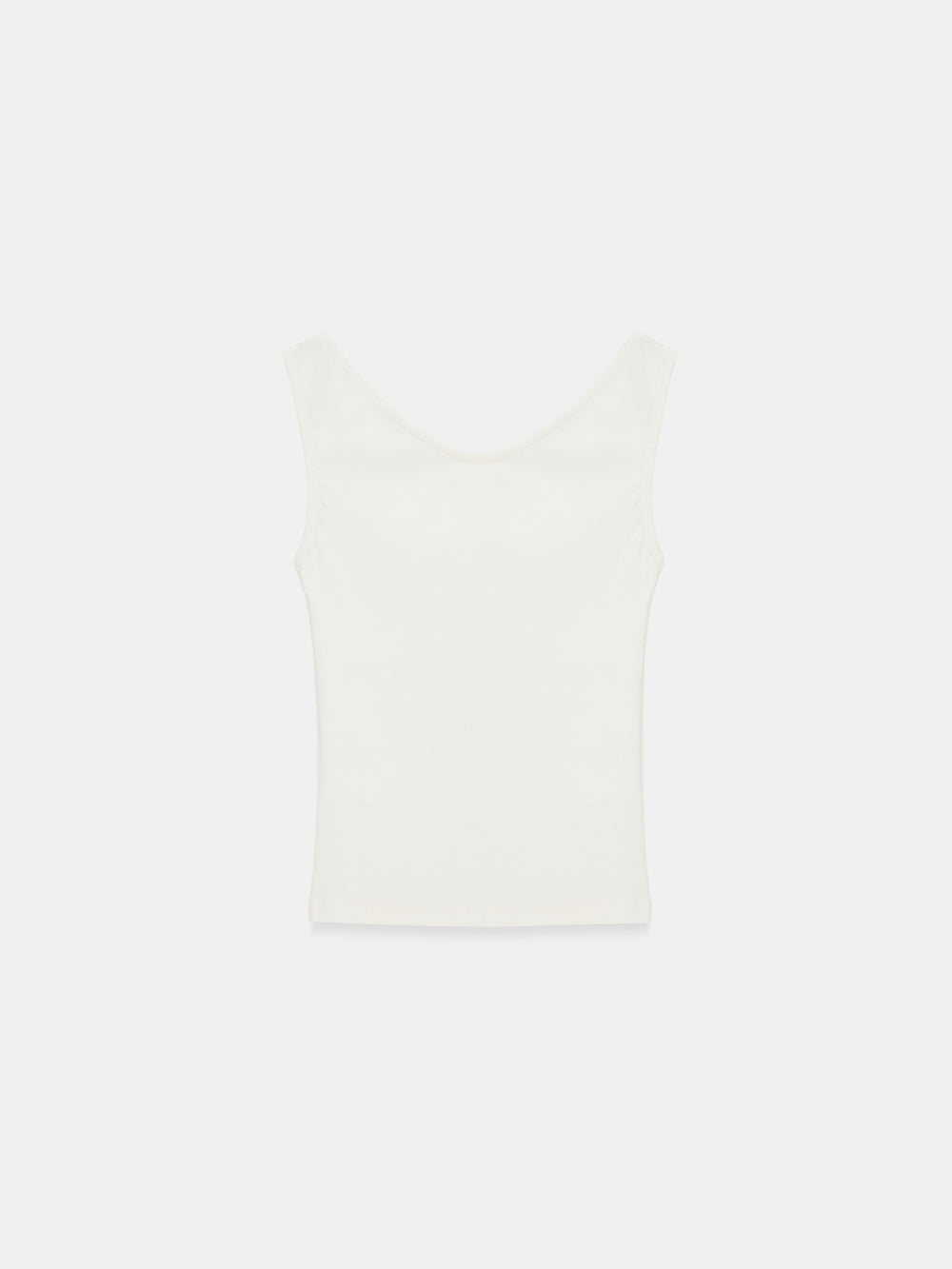 Essential V-ringad topp – Ecru