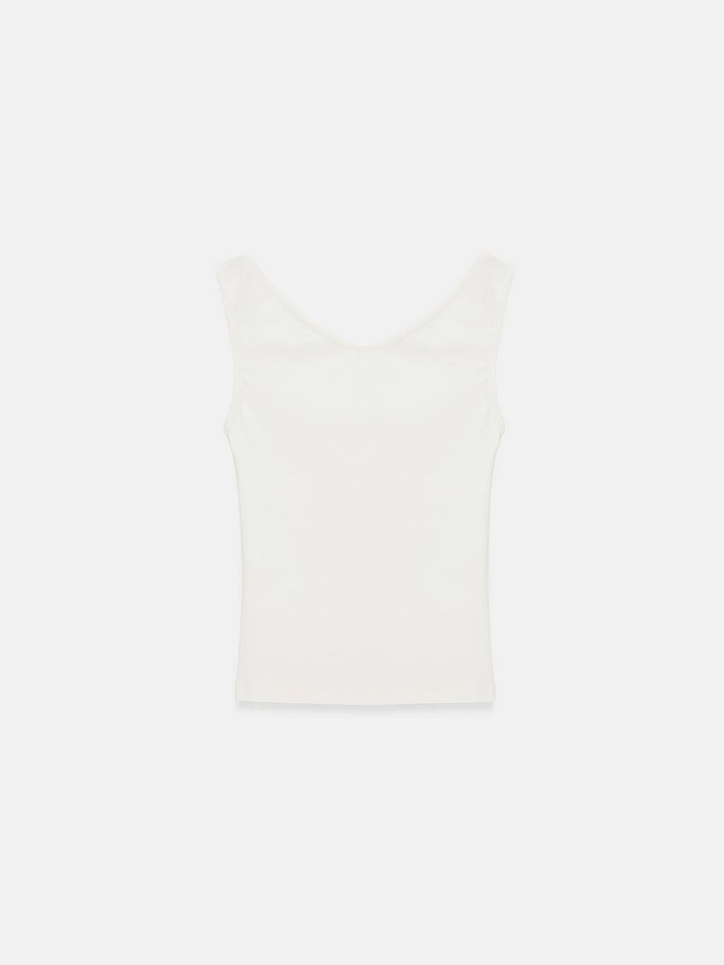 Essential V-ringad topp – Ecru