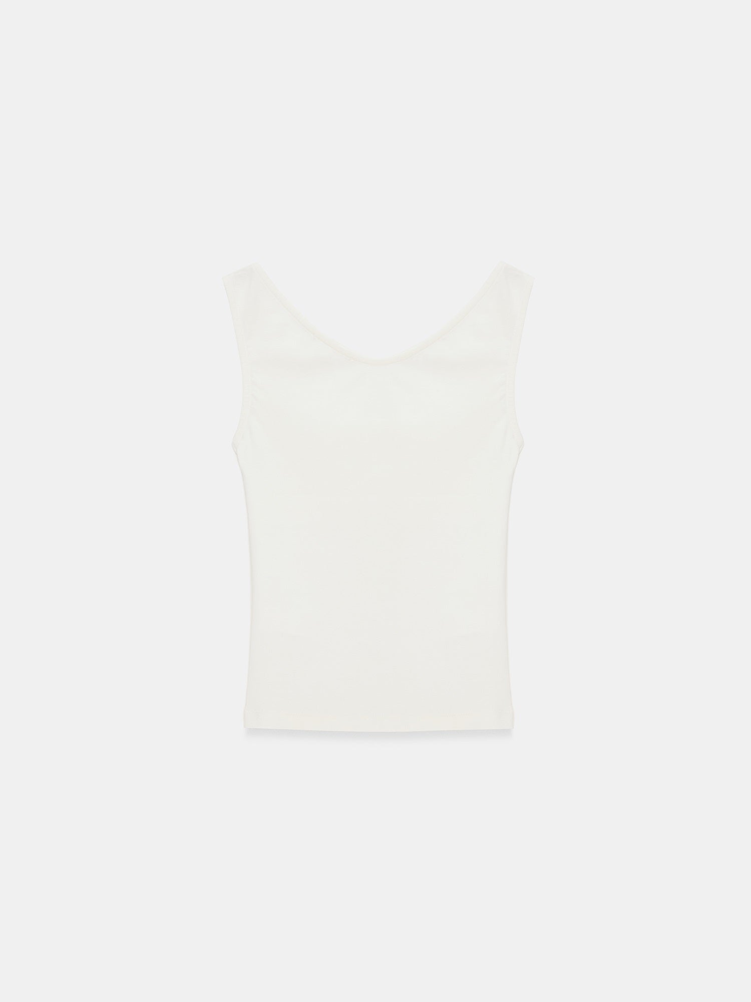 Essential V-ringad topp – Ecru