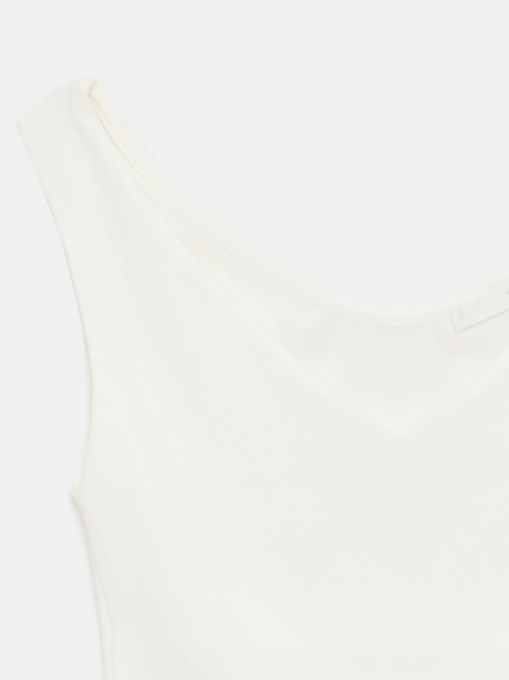 Essential V-ringad topp – Ecru