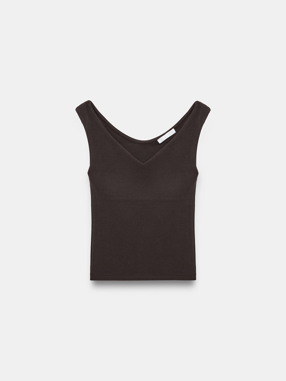 Essential V-ringad topp – Mörkbrun