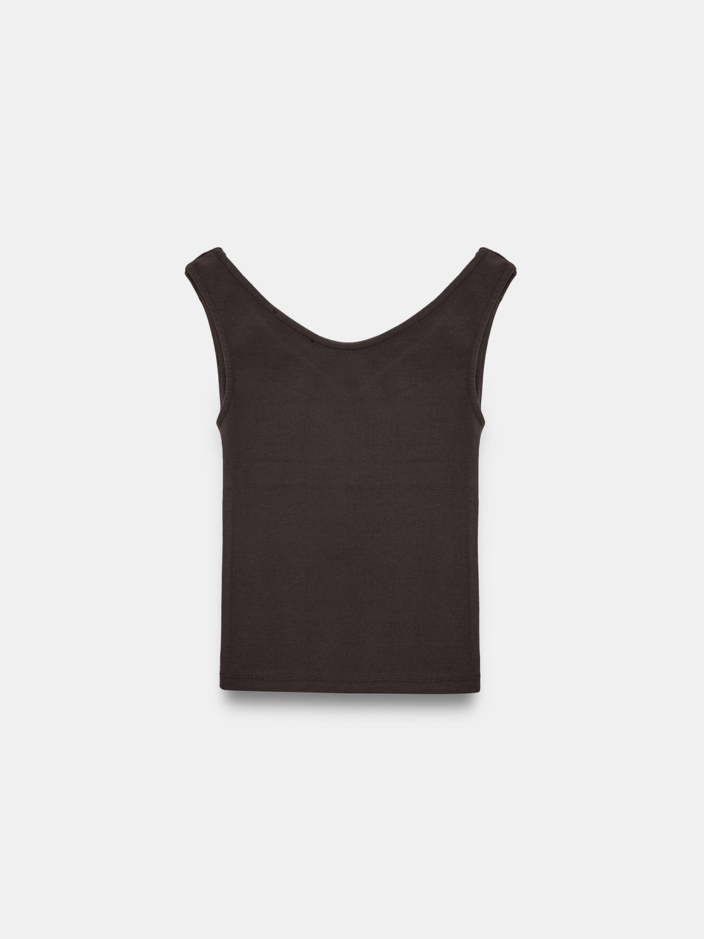 Essential V-ringad topp – Mörkbrun