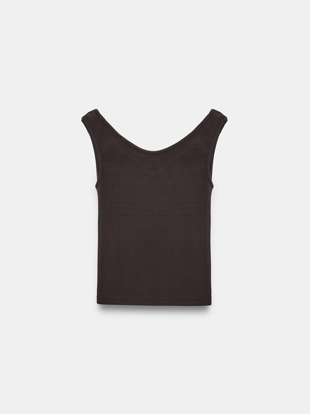 Essential V-ringad topp – Mörkbrun