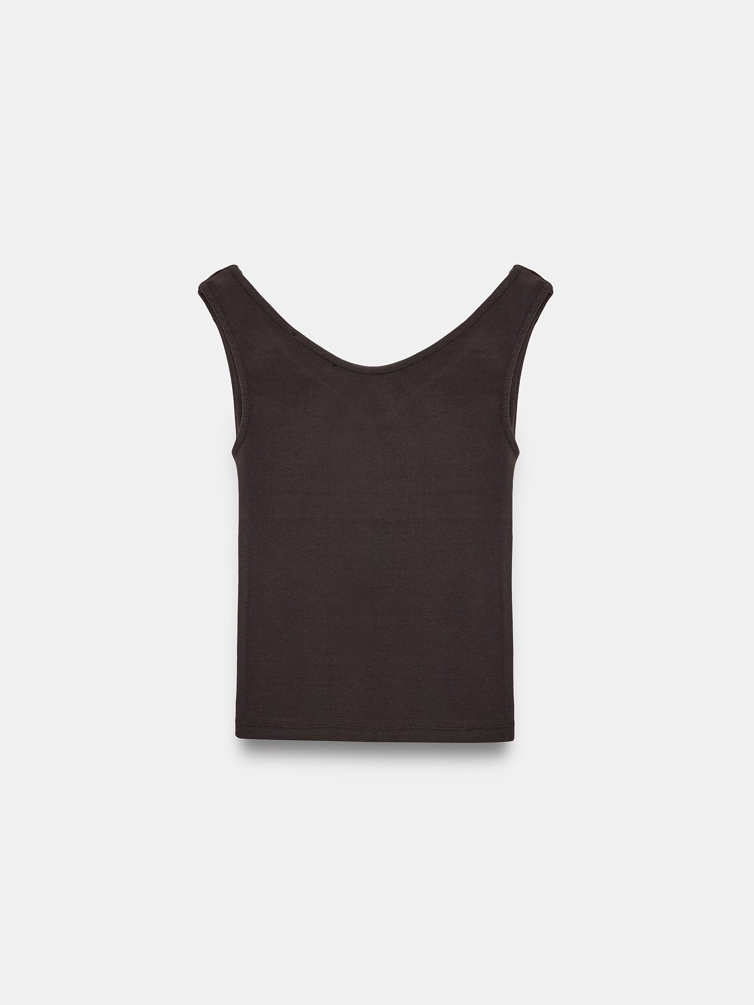 Essential V-ringad topp – Mörkbrun
